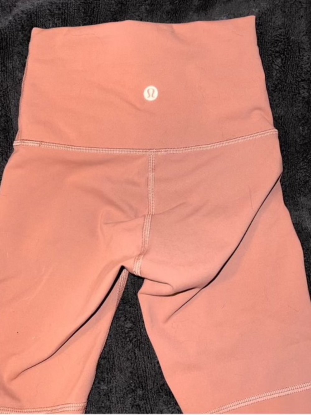 Lululemon Athletica Dusty Rose Pink Bike Shorts With High-Rise Waistband 0